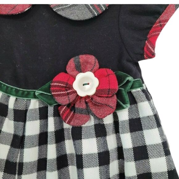 Holiday plaid romper - Picture 3 of 4